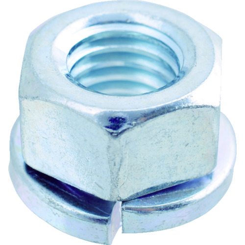 トラスコ中山 TRUSCO ばね座金付ナット 三価白 M4 70個入 (ご注文単位 1パック)【直送品】