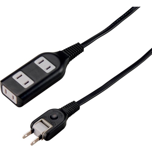 トラスコ中山 YAZAWA 耐トラ付タップ3個口10mブラック(ご注文単位 1個)【直送品】