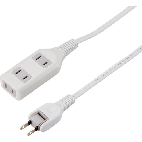 トラスコ中山 YAZAWA 耐トラ付タップ3個口3mホワイト(ご注文単位 1個)【直送品】