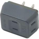 トラスコ中山 YAZAWA 耐トラ付トリプルタップ3個口黒(ご注文単位 1個)【直送品】