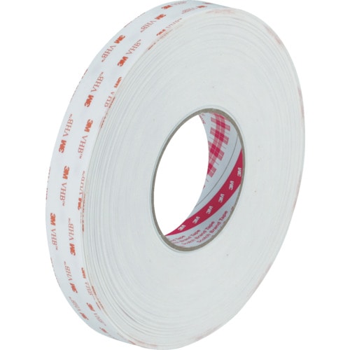 トラスコ中山 3M VHB構造用接合テープ Y-4930 19mmX10m 白(ご注文単位 1巻)【直送品】