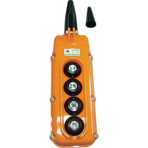 トラスコ中山 象印 4テンオシボタンスイッチ (Y4AA-000)(ご注文単位 1セット)【直送品】