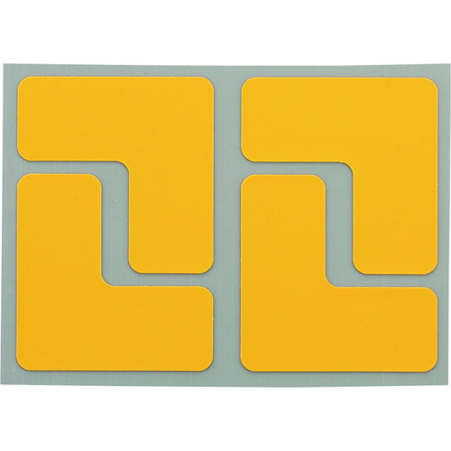 トラスコ中山 ニトムズ 耐久フロアサインズL型S黄40枚（ご注文単位 1袋）【直送品】