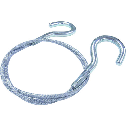 トラスコ中山 ニッサチェイン 鉄製カットワイヤー 両側フック付き 透明PVCコーティング 3(4.3)X565mm(ご注文単位 1本)【直送品】