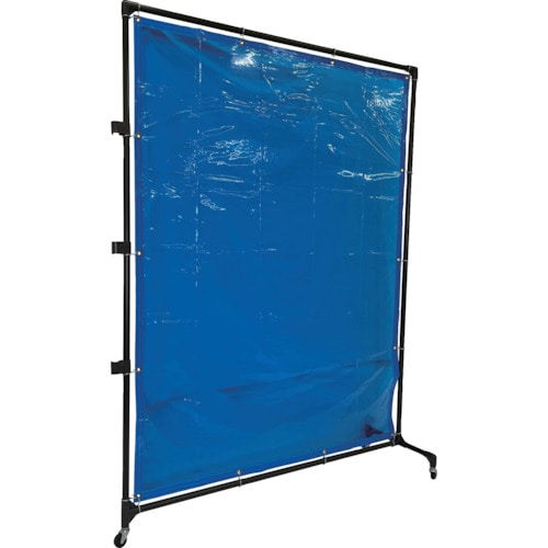 トラスコ中山 TRUSCO 溶接遮光フェンス 2015型接続 キャスター 青(ご注文単位 1台)【直送品】