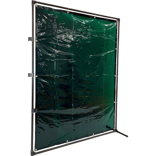 トラスコ中山 TRUSCO 溶接遮光フェンス 2015型接続 固定足 緑(ご注文単位 1台)【直送品】