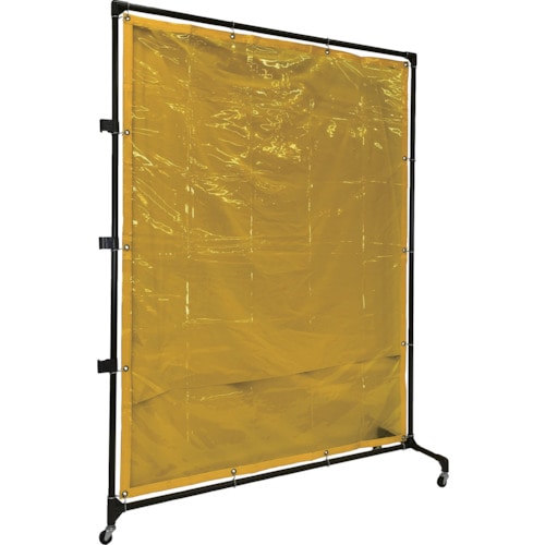 トラスコ中山 TRUSCO 溶接遮光フェンス 2015型接続 キャスター 黄(ご注文単位 1台)【直送品】