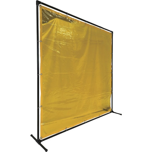 トラスコ中山 TRUSCO 溶接遮光フェンス 2020型単体固定足 黄(ご注文単位 1台)【直送品】