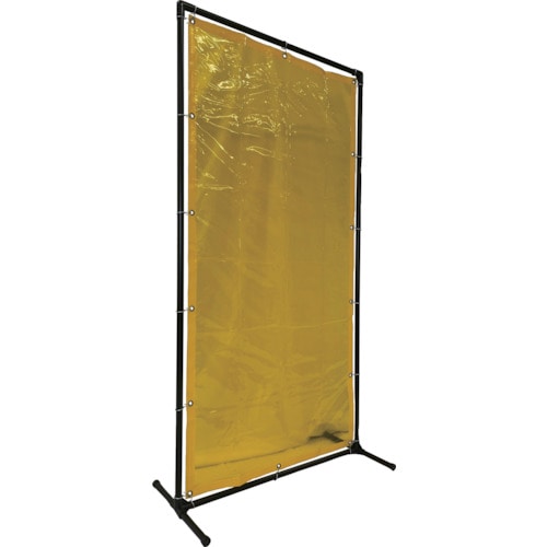 トラスコ中山 TRUSCO 溶接遮光フェンス 1020型単体固定足 黄(ご注文単位 1台)【直送品】