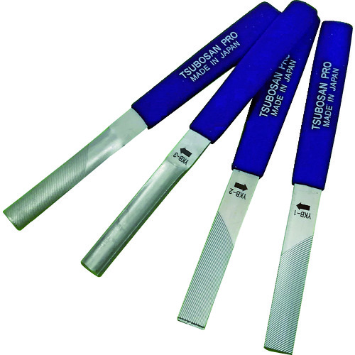 トラスコ中山 ツボサン 横に削るヤスリ 4種セット(ご注文単位 1セット)【直送品】