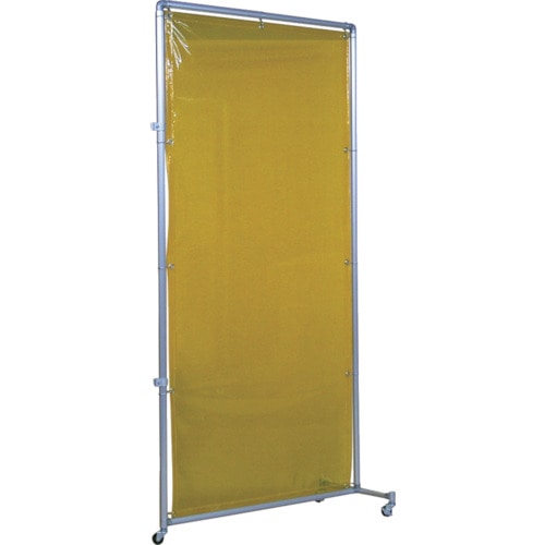 トラスコ中山 吉野 遮光フェンスアルミパイプ 1×2 接続キャスター イエロー(ご注文単位 1台)【直送品】