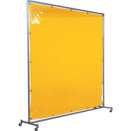 トラスコ中山 吉野 遮光フェンスアルミパイプ 1×2 単体キャスター イエロー(ご注文単位 1台)【直送品】