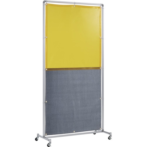 トラスコ中山 吉野 遮光火花兼用衝立(イエロー×A種シート)1×2 単体キャスター(ご注文単位 1台)【直送品】