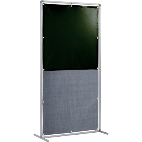 トラスコ中山 吉野 遮光火花兼用衝立(ダークグリーン×A種シート)1×2 単体固定足(ご注文単位 1台)【直送品】