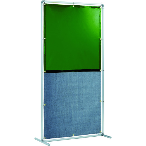 トラスコ中山 吉野 遮光火花兼用衝立(グリーン×A種シート)1×2 単体固定足(ご注文単位 1台)【直送品】