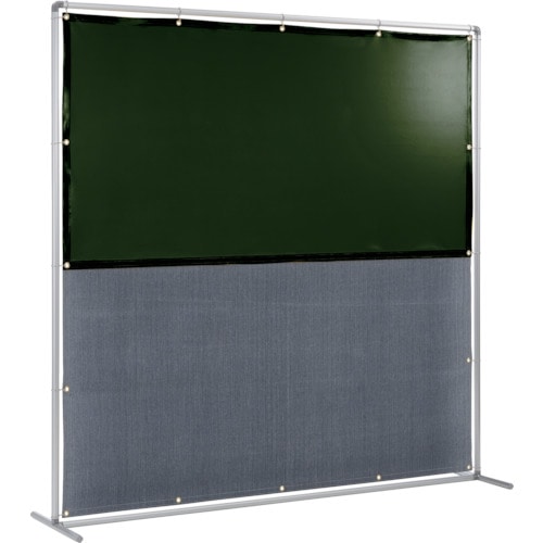 トラスコ中山 吉野 遮光火花兼用衝立(ダークグリーン×A種シート)2×2 単体型固定足(ご注文単位 1台)【直送品】