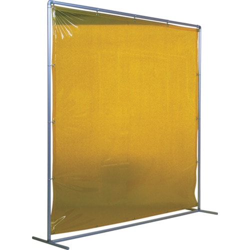 トラスコ中山 吉野 遮光フェンスアルミパイプ 2×2 単体固定 イエロー(ご注文単位 1台)【直送品】