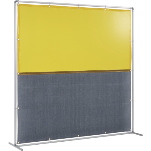 トラスコ中山 吉野 遮光火花兼用衝立(イエロー×A種シート)2×2 単体型 固定足(ご注文単位 1台)【直送品】