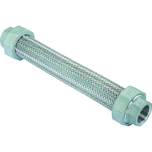 トラスコ中山 ゼンシン フレキシブルメタルホース(非溶接・ユニオン型・ステンレスタイプ) 呼び径15A(1/2インチ) 420-3640(ご注文単位 1本)【直送品】