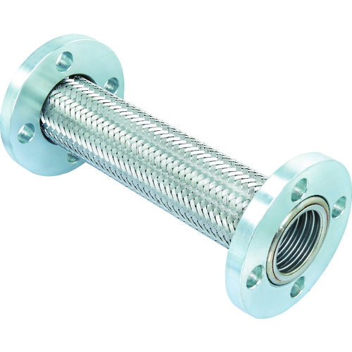 トラスコ中山 ゼンシン フレキシブルメタルホース(非溶接・フランジ型) 呼び径15A(1/2インチ) 420-3763(ご注文単位 1本)【直送品】