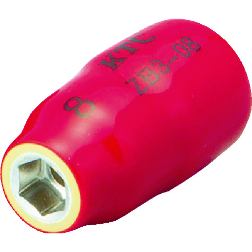 トラスコ中山 KTC 絶縁工具 9.5sq.ソケット 8mm(ご注文単位 1個)【直送品】