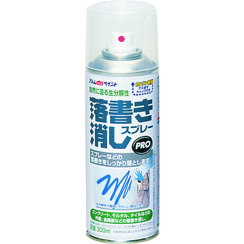 トラスコ中山 アトムペイント 落書き消しスプレー 300ML 201-3621 (ご注文単位1本) 【直送品】