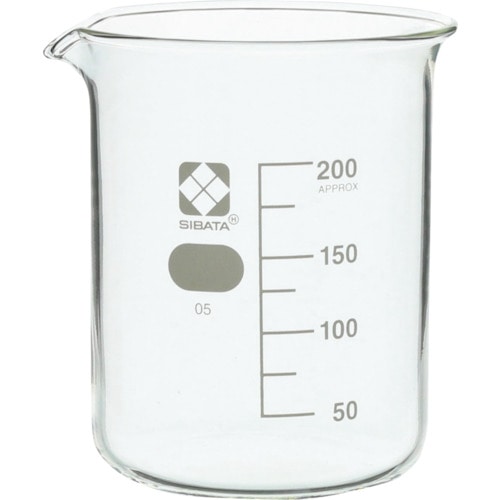 トラスコ中山 SIBATA ビーカー 200mL 217-8243 (ご注文単位1個) 【直送品】