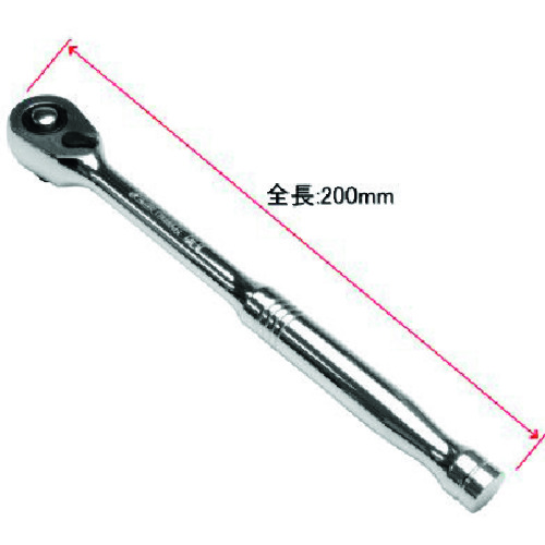 トラスコ中山 アストロプロダクツ 3/8DR ラチェットハンドル 72T 217-3289 (ご注文単位1個) 【直送品】