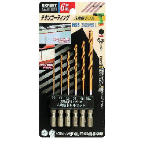 トラスコ中山 RELIEF チタン6角軸6本組 837-3198  (ご注文単位10本) 【直送品】