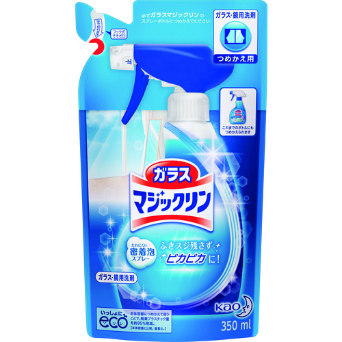 トラスコ中山 Kao ガラスマジックリン つめかえ用 350ml 159-5460 (ご注文単位1個) 【直送品】