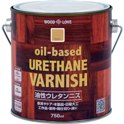 トラスコ中山 ニッぺ 油性ウレタンニス 750ml クリヤー 300N046-750 859-8436 (ご注文単位1缶) 【直送品】