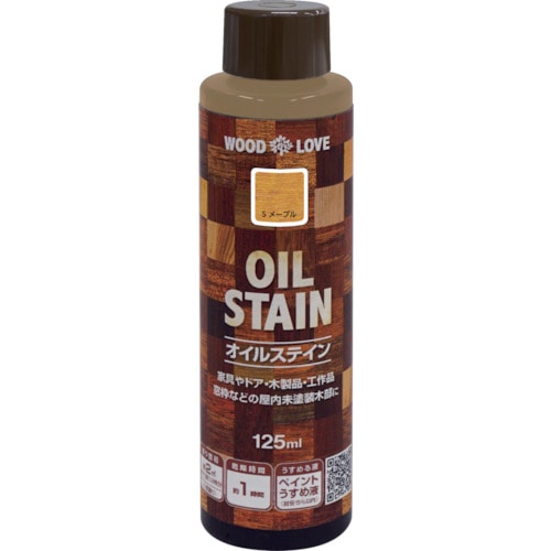 トラスコ中山 ニッぺ 油性オイルステイン 125ml Sメープル 300N061-125 859-8440 (ご注文単位1本) 【直送品】