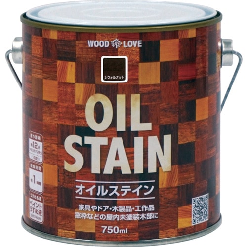 トラスコ中山 ニッぺ 油性オイルステイン 750ml Sウォルナット 300N064-750 859-8451 (ご注文単位1缶) 【直送品】