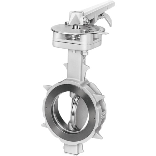 トラスコ中山 巴 バタフライバルブ JIS10K/150A 304YA-1T SCS13A/SCS13A/R-PTFE レバー 377-5406 (ご注文単位1台) 【直送品】