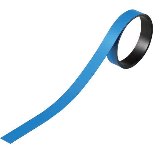 トラスコ中山 緑十字 テープ状カラーマグネット 青 マグネ15B 15mm幅×1m×0.8mm 2本組 107-2509 (ご注文単位1組) 【直送品】