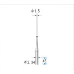 トラスコ中山 ナカニシ 精密スチールカッター （1Pk（袋）＝12本入） 刃径1.5mm 476-4498  (ご注文単位1パック) 【直送品】