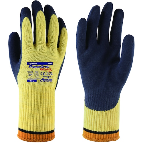 トラスコ中山 トワロン 耐切創手袋 PowerGrab KEV4-S 9/L 567-4264 (ご注文単位1組) 【直送品】