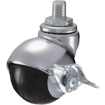 トラスコ中山 ハンマー ねじ込み式W3／8 旋回式ゴム車輪 40mm ストッパー付 814-0422  (ご注文単位1個) 【直送品】