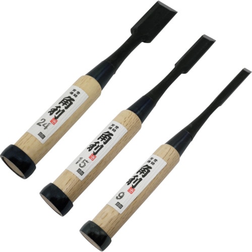 トラスコ中山 KAKURI 追入のみ 面取3本組 9・15・24mm白樫柄 268-1117  (ご注文単位1本) 【直送品】