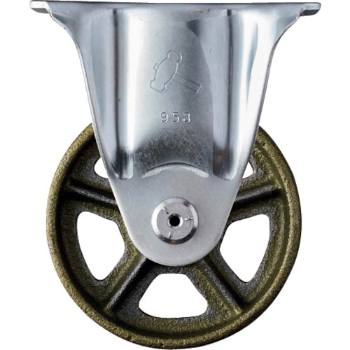 トラスコ中山 ハンマー プレート式固定鋳物キャスター 100径 Sシリーズ 854-9715 (ご注文単位1個) 【直送品】
