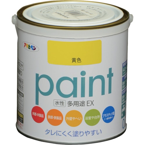 トラスコ中山 アサヒペン 水性多用途EX 0.7L 黄色 824-8960  (ご注文単位1缶) 【直送品】