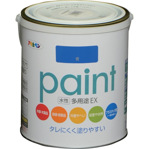 トラスコ中山 アサヒペン 水性多用途EX 1.6L 青 824-8982  (ご注文単位1缶) 【直送品】
