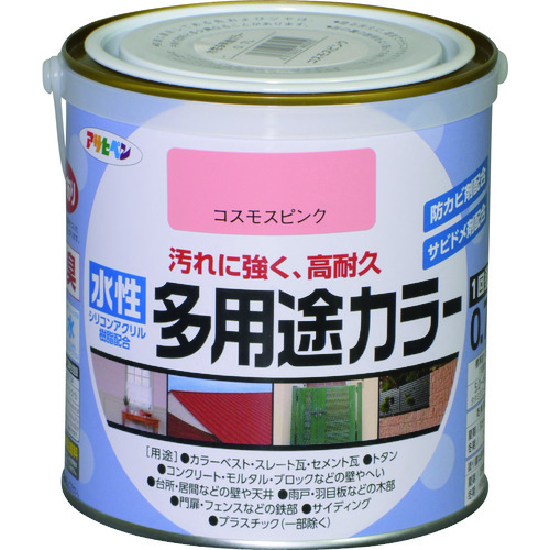 トラスコ中山 アサヒペン 水性多用途カラー0.7Lコスモピンク 128-3290  (ご注文単位1缶) 【直送品】