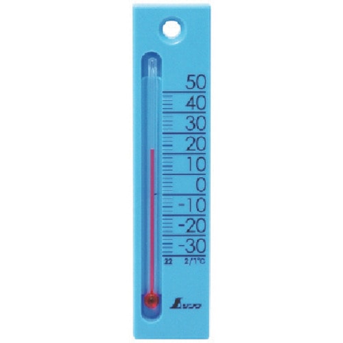 トラスコ中山 シンワ 温度計 プチサーモスクエア 縦120mmブルー 816-3888 (ご注文単位1個) 【直送品】
