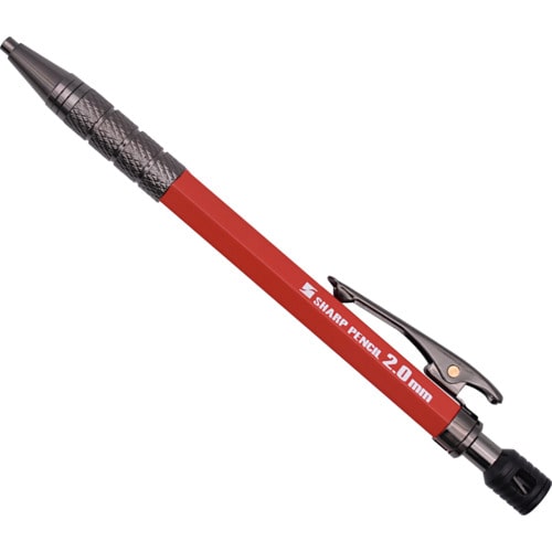 トラスコ中山 祥碩堂 朱雀 建築用シャープペンシル2.0本体 赤 607-4701 (ご注文単位1本) 【直送品】