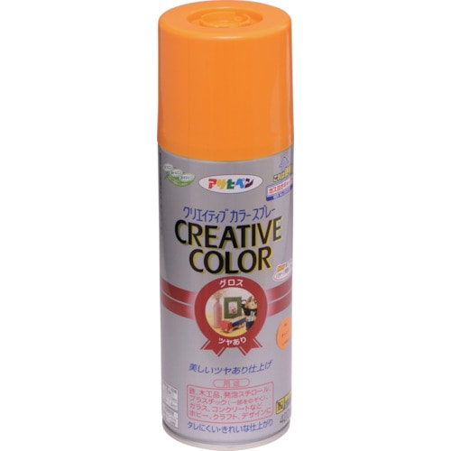 トラスコ中山 アサヒペン クリエイティブカラースプレー 420ML 64オレンジ 124-2463 (ご注文単位1本) 【直送品】