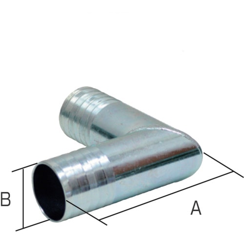 トラスコ中山 岩崎製作所 鉄製 配管継手 L型ホースニップル(両端タケノコ) 434-6321 (ご注文単位1個) 【直送品】