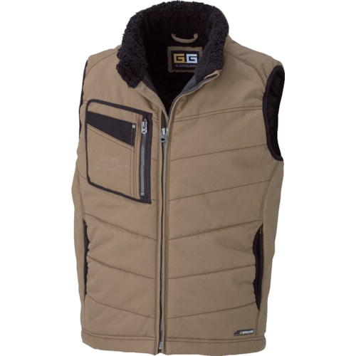 トラスコ中山 G.G. 5106 防寒ベスト ブラウン M 530-9982 (ご注文単位1着) 【直送品】