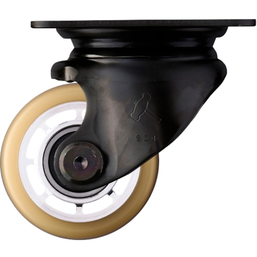 トラスコ中山 ハンマー 低床重荷重用旋回式ウレタンキャスター(アルミホイール・ボールベアリング)65mm 814-1630 (ご注文単位1個) 【直送品】