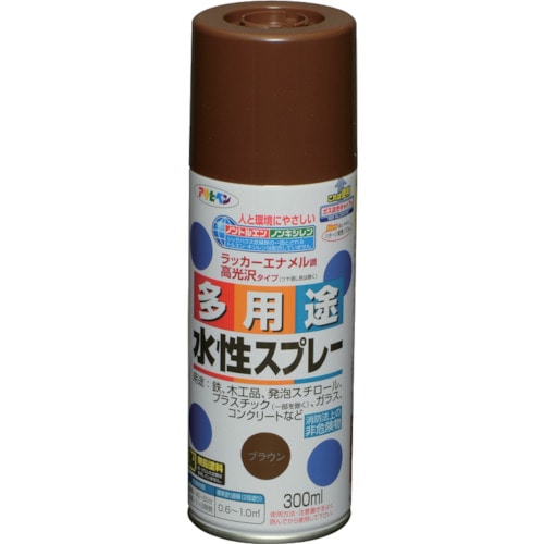 トラスコ中山 アサヒペン 水性多用途スプレー 300ML ブラウン 824-9100 (ご注文単位1本) 【直送品】